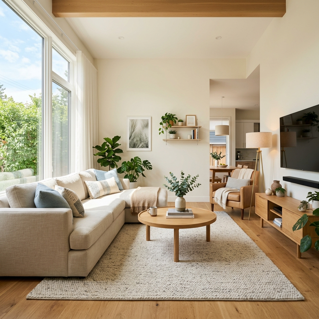 Intérieur de maison propre et chaleureux